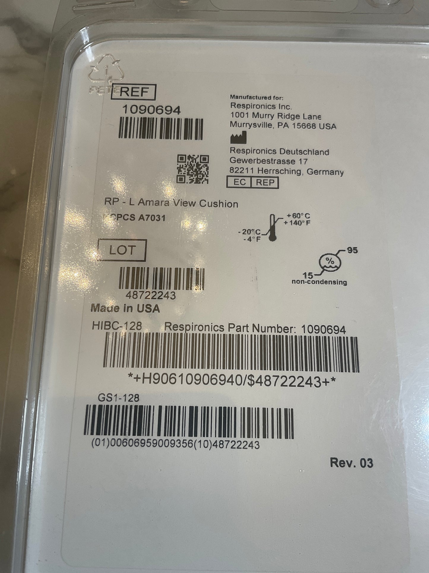 Philips respironics  Amara Replacement silicon cushion size large