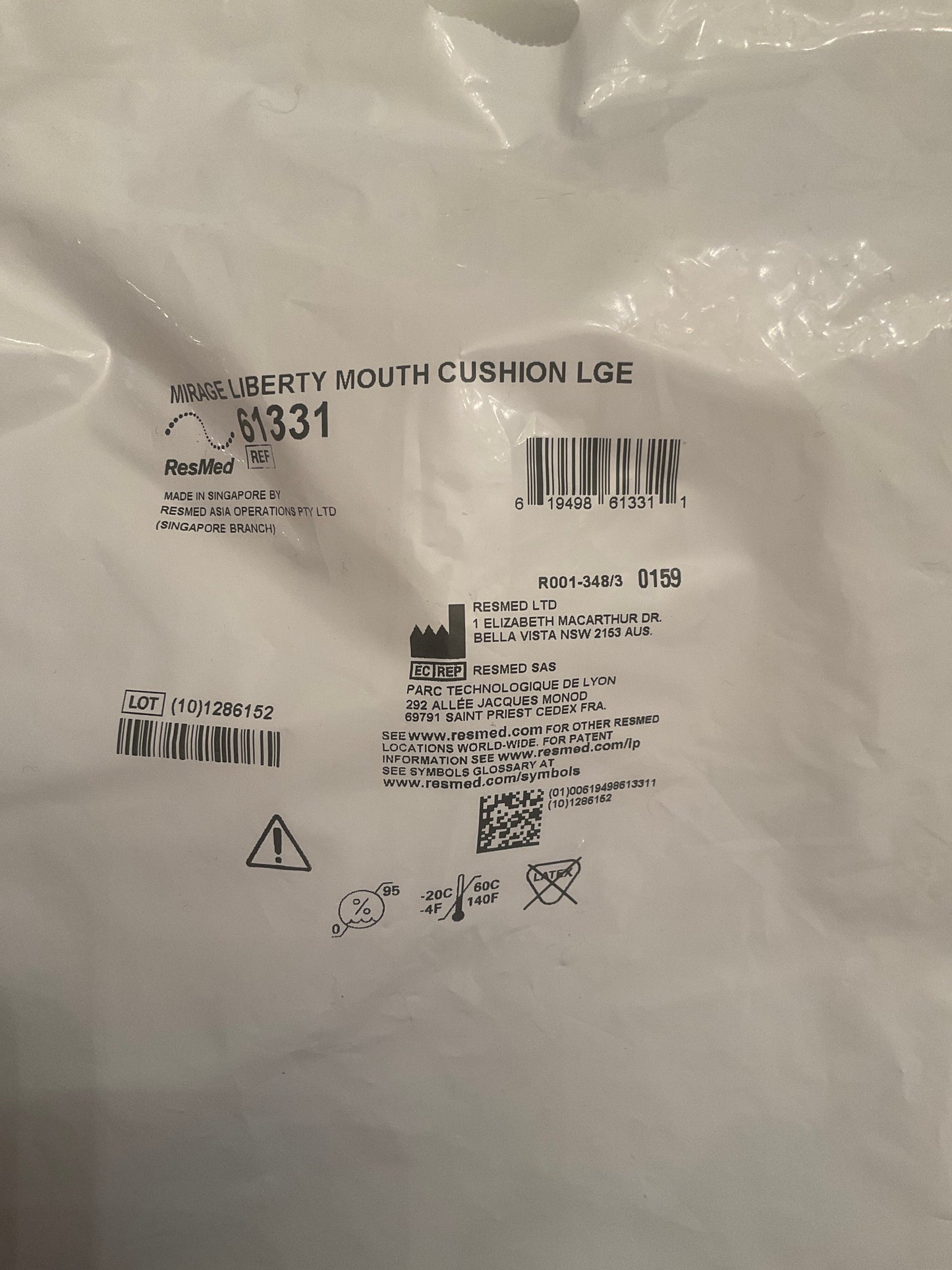 Resmed Liberty mouth cushion replacement #61331